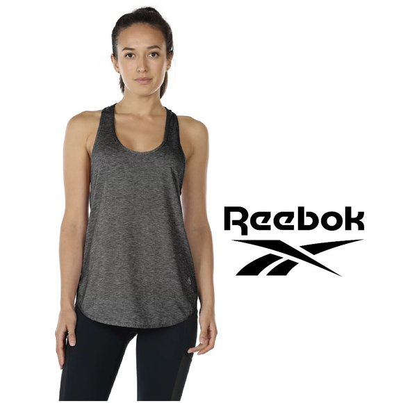 Reebok Gray Racerback Workout Tank Top - Picture 1 of 9